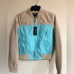 Members Only Beige and Light Blue Jacket